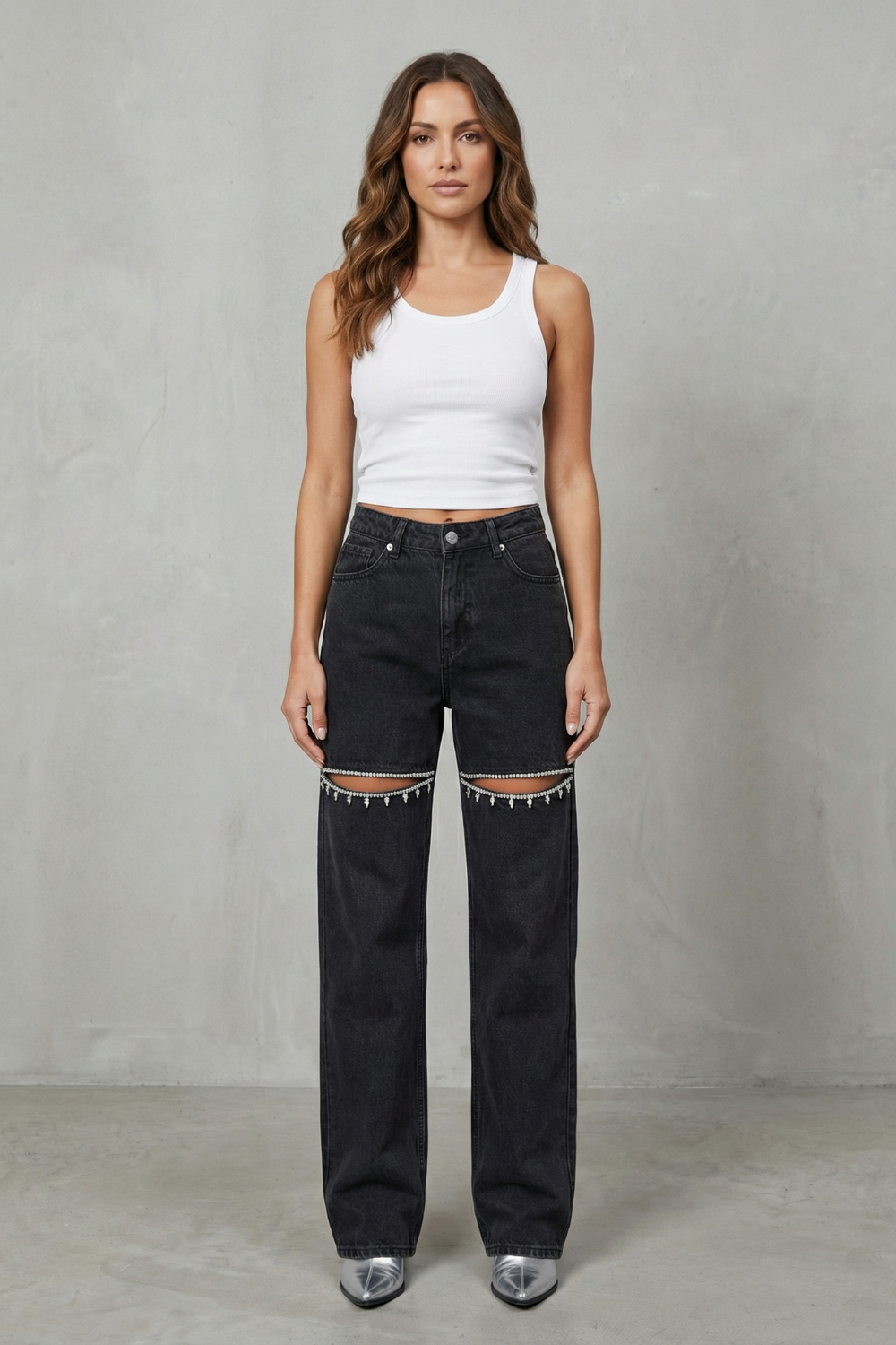 High Waist Wide-Leg Jeans