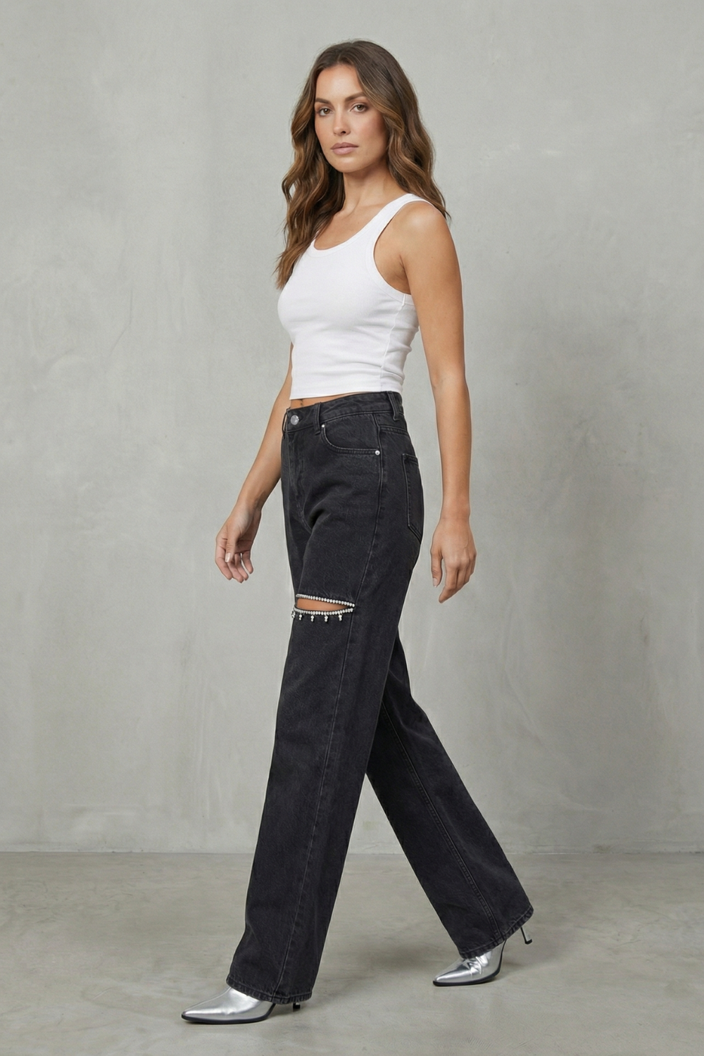 High Waist Wide-Leg Jeans