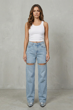 High Waist Wide-Leg Jeans