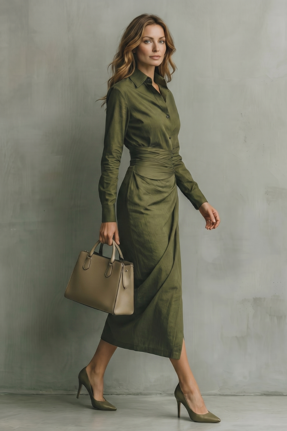Verdelisse – Draped waist refinement – Maxi dress