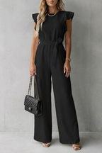 Belted Wide-Leg Jumpsuit
