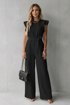 Belted Wide-Leg Jumpsuit