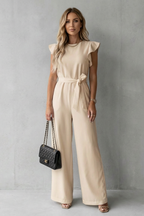 Belted Wide-Leg Jumpsuit