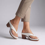 Block Heel Thong Sandals Platform Sole Summer
