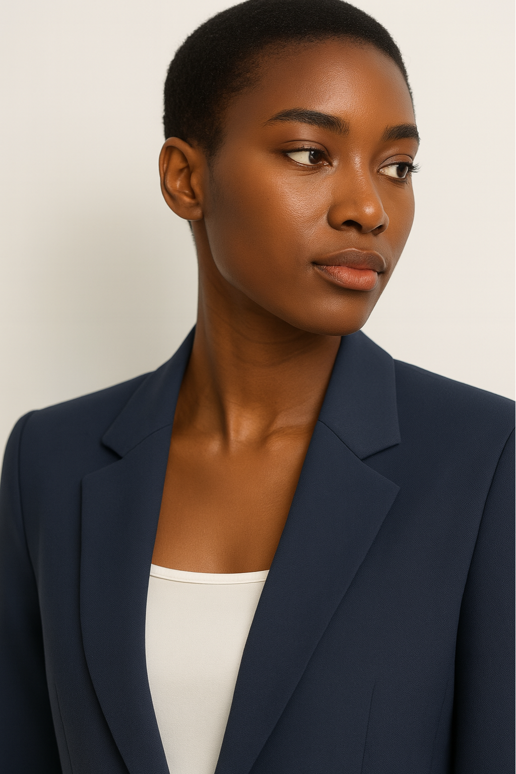 Two Piece Suit Blazer Stretch Crepe Fluid