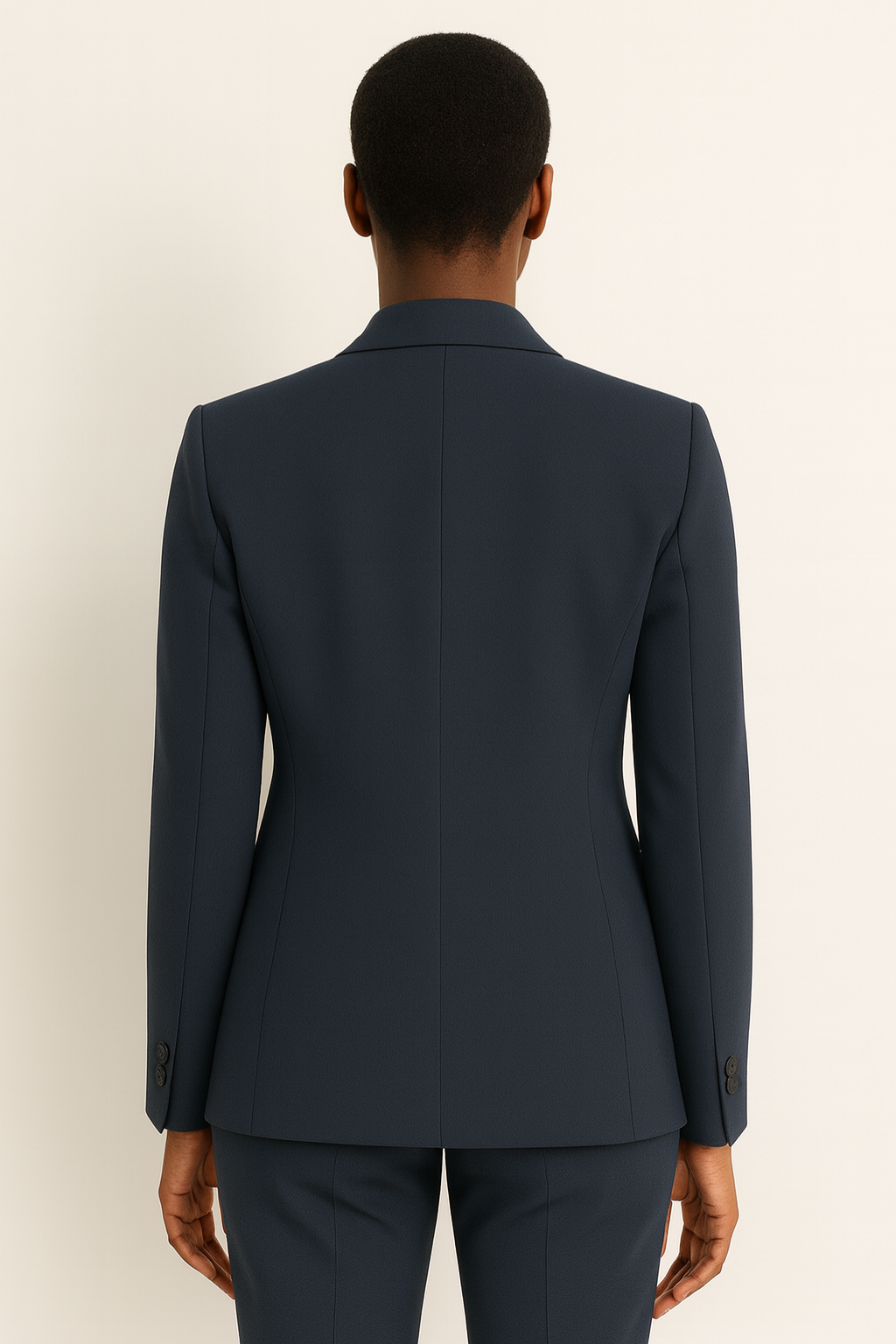 Two Piece Suit Blazer Stretch Crepe Fluid