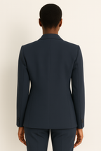 Two Piece Suit Blazer Stretch Crepe Fluid