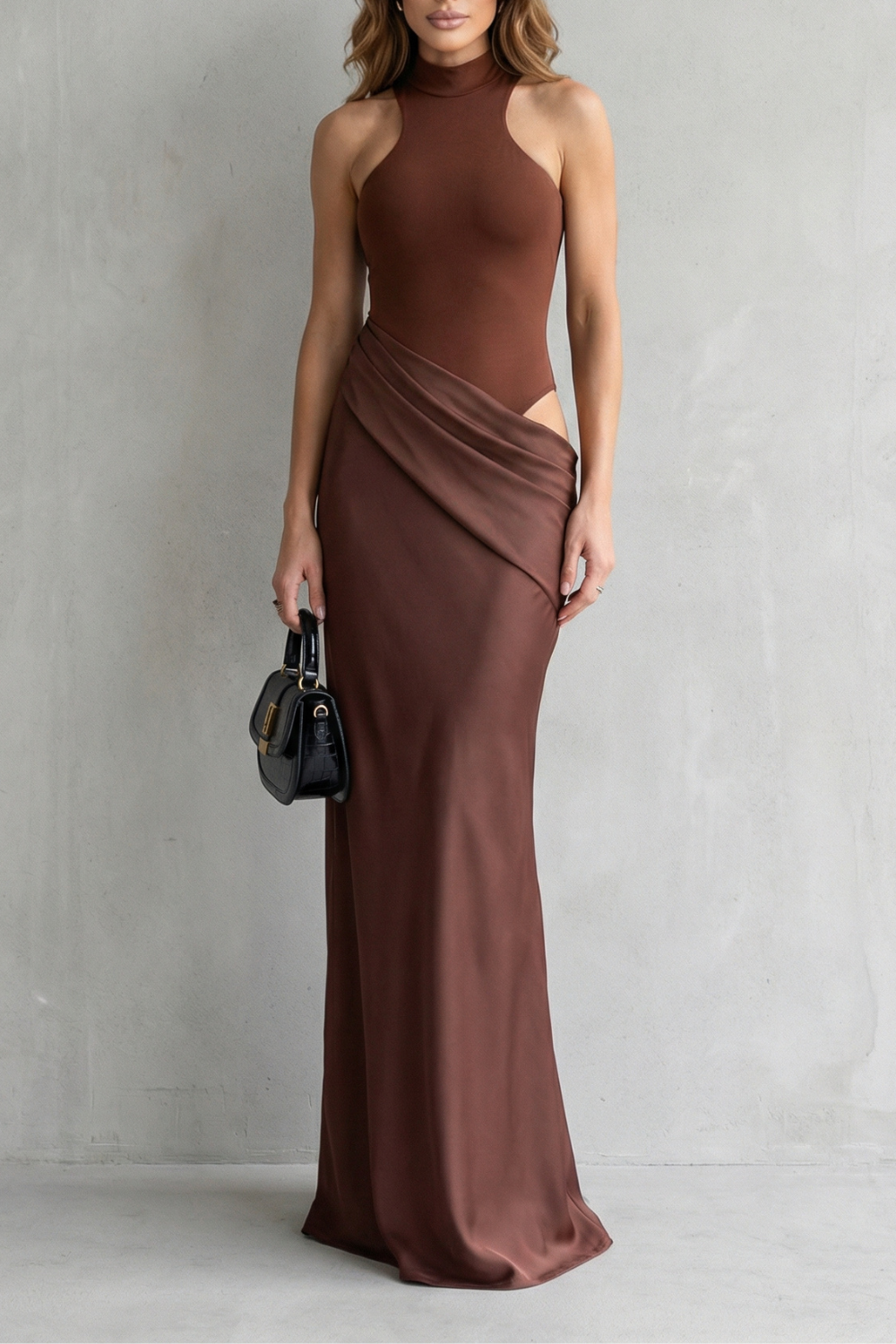 Halter Bodycon Women’s Cut-Out Maxi Dress