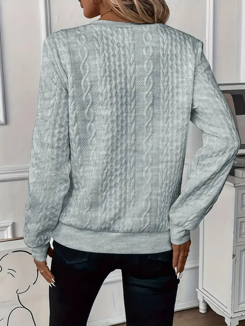 Zip Up Cable Knit Jumper Funnel Neck Layering Autumn
