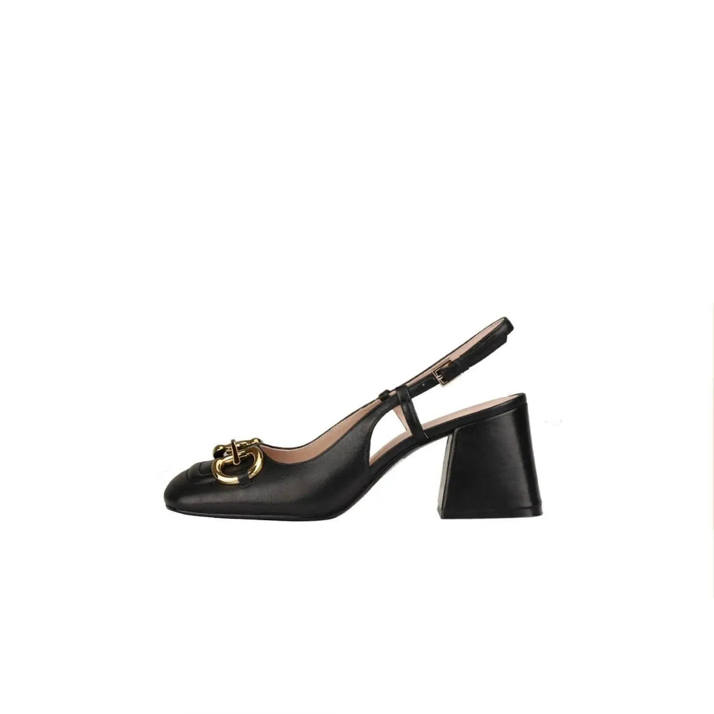 Retro High Heels Buckle Strap Pointed Toe Formal