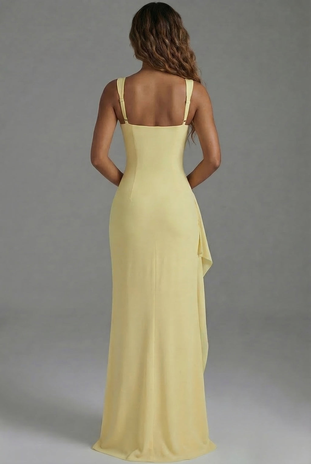 Bodycon Maxi Dress Slip Open Back Leg Split