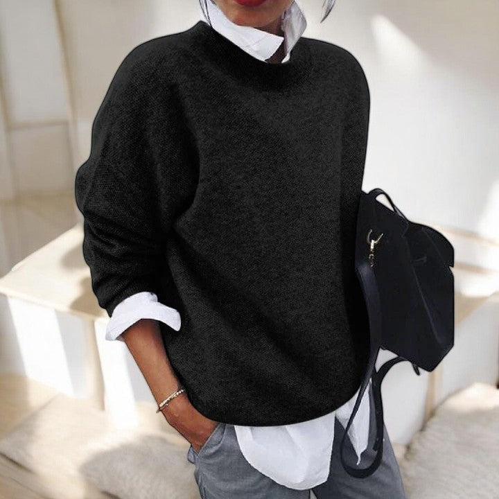 Soft Knit Jumper Round Neck Relaxed Fit Everyday Winter