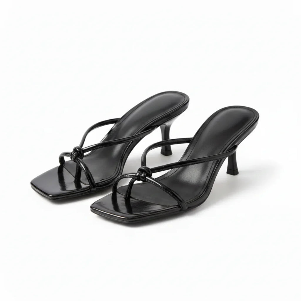 Elegant Knot Strap Orthopedic Heels