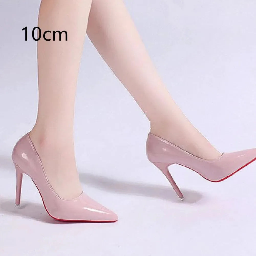Stiletto Pumps PU Leather High Heel Formal