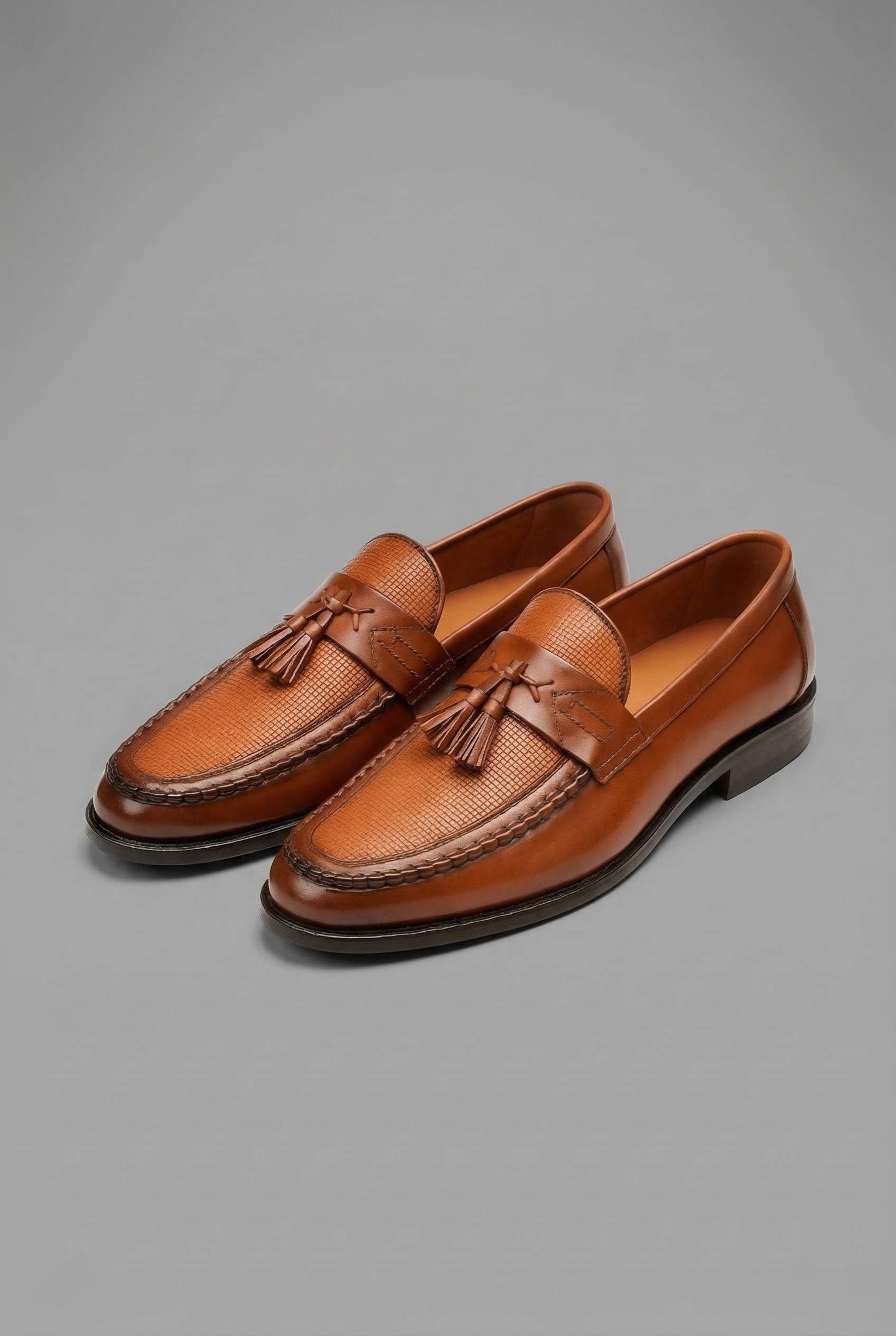 Mens Loafers Woven Tassel Slip On