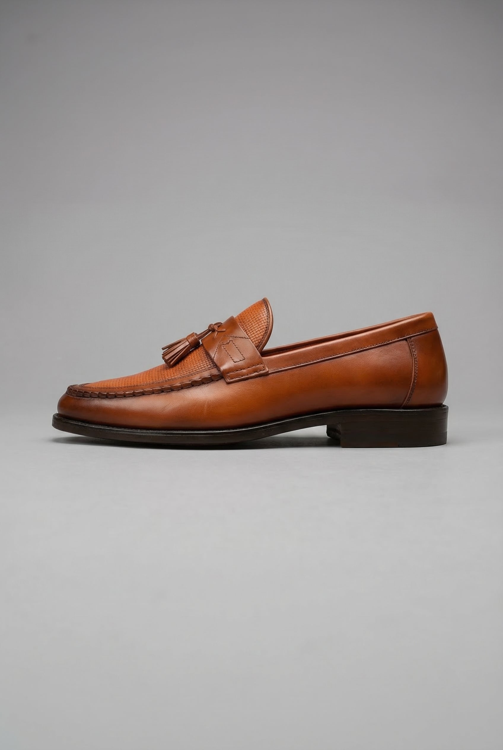 Mens Loafers Woven Tassel Slip On