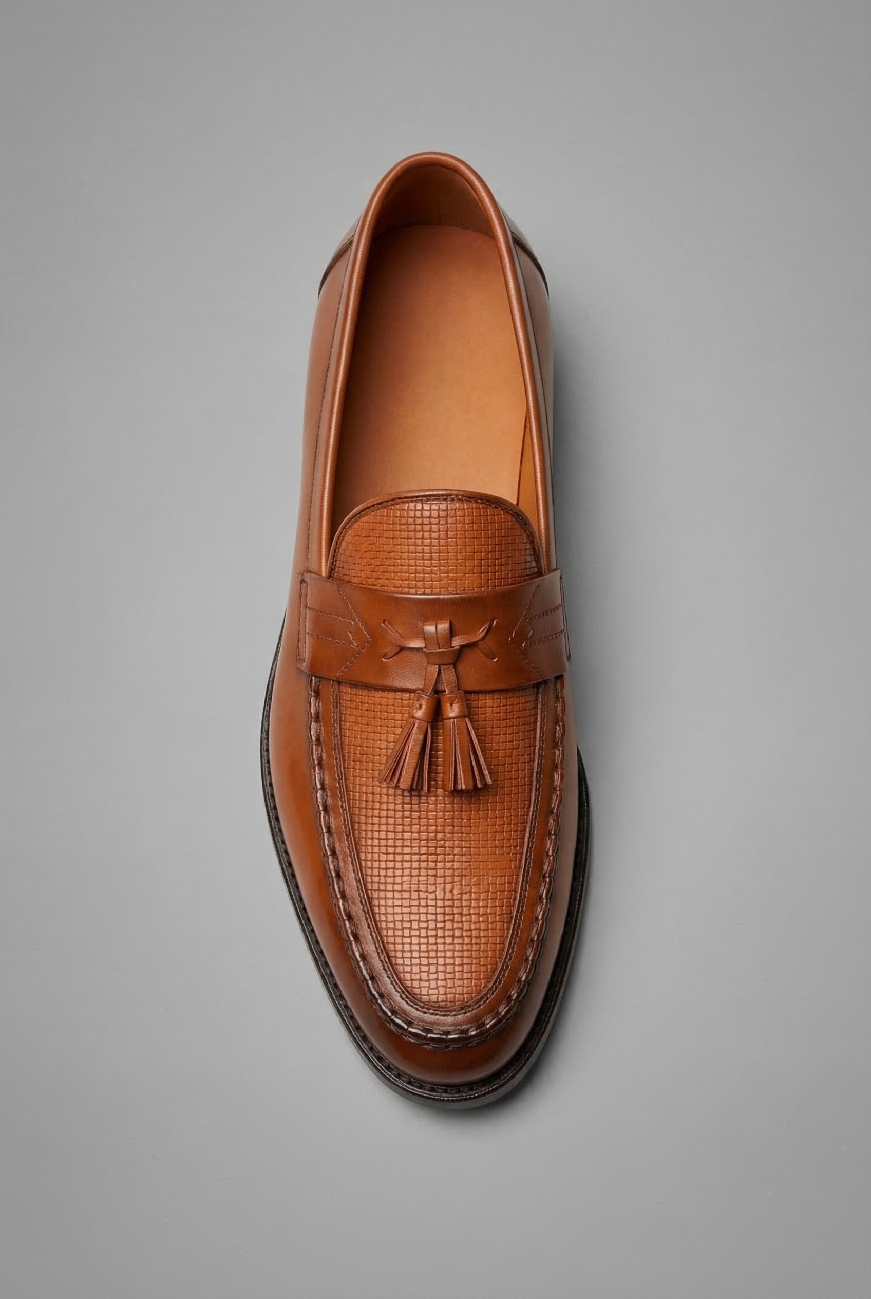 Mens Loafers Woven Tassel Slip On