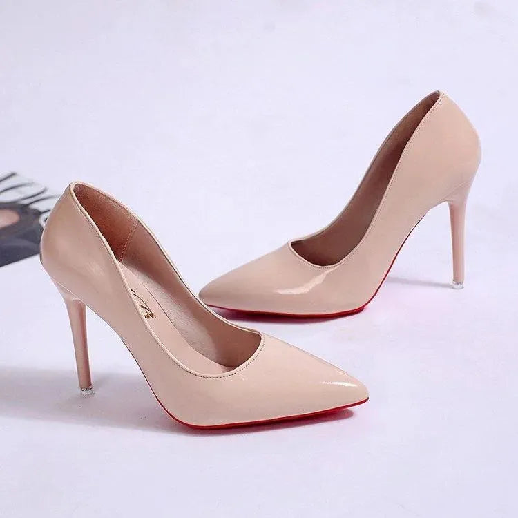 Stiletto Pumps PU Leather High Heel Formal