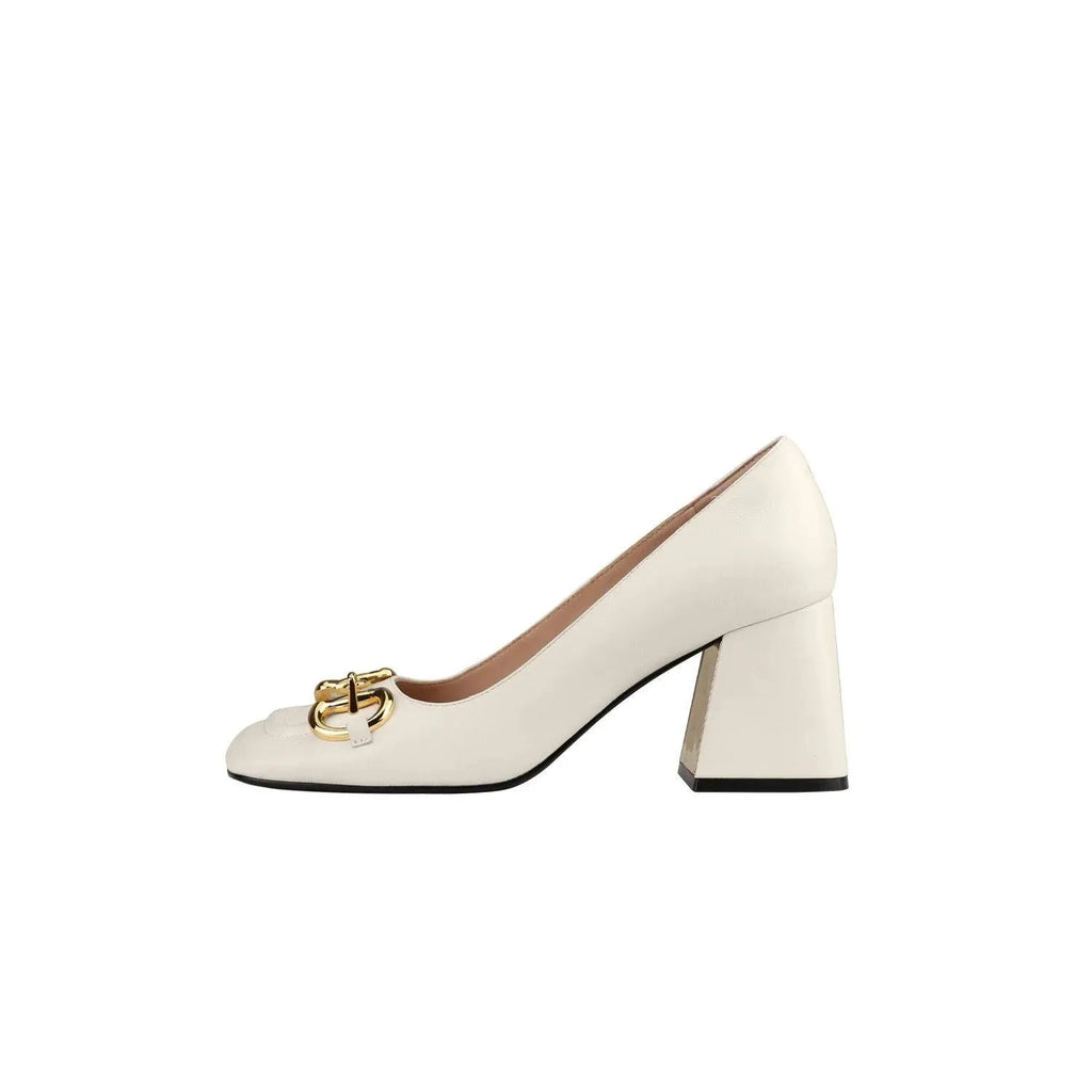 Retro High Heels Buckle Strap Pointed Toe Formal