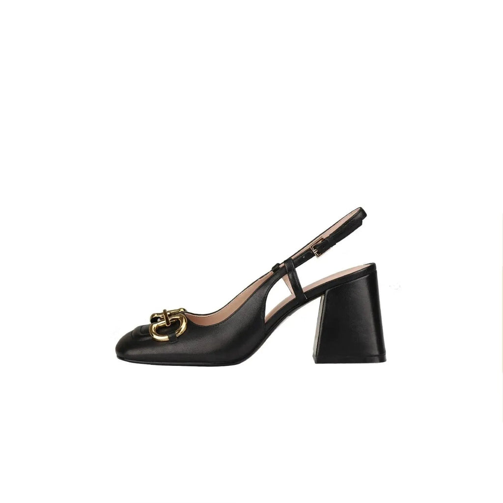 Retro High Heels Buckle Strap Pointed Toe Formal