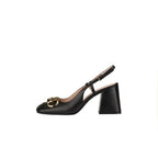 Retro High Heels Buckle Strap Pointed Toe Formal