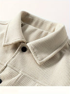 Men's Shirt Jacket Pockets Textured Refined Timeless