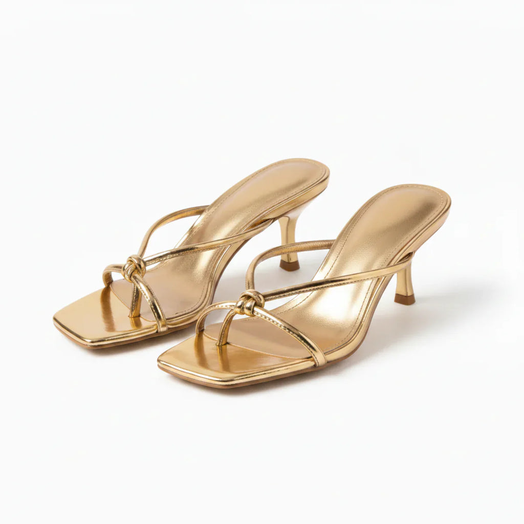 Elegant Knot Strap Orthopedic Heels