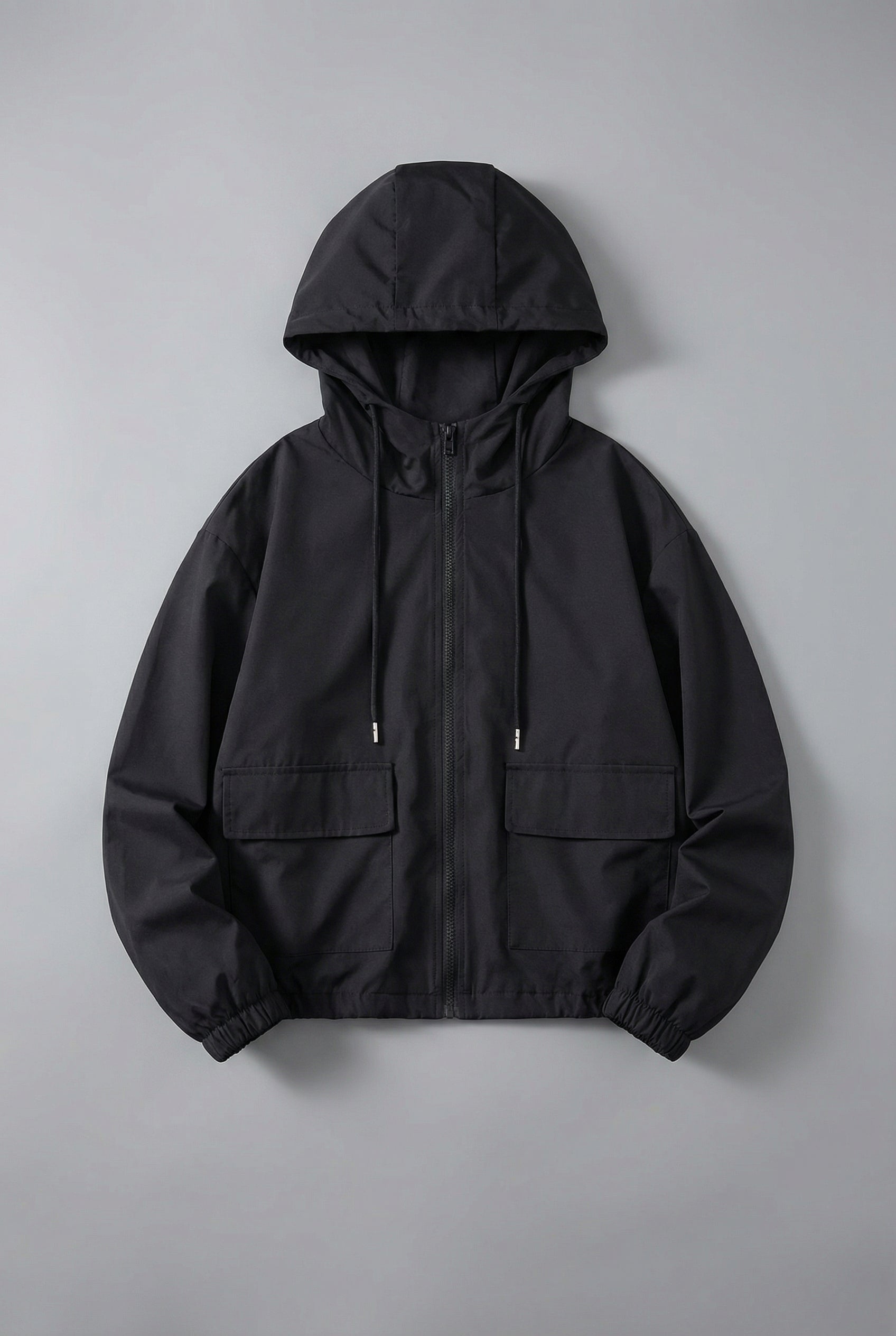 Spring Jacket Cropped Hooded Lightweight