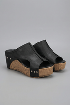 Platform Wedge Sandals Slip On Open Toe Retro