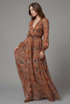 Boho Maxi Dress Floral Vintage Bohemian