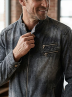 Men's Zip Up Jacket Pocket Detail Sleek Casual Everyday