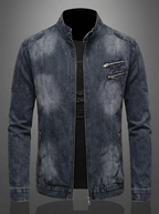 Men's Zip Up Jacket Pocket Detail Sleek Casual Everyday