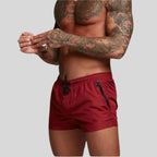 Mens Swim Shorts Drawstring Elastic Waist