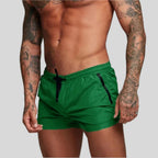 Mens Swim Shorts Drawstring Elastic Waist