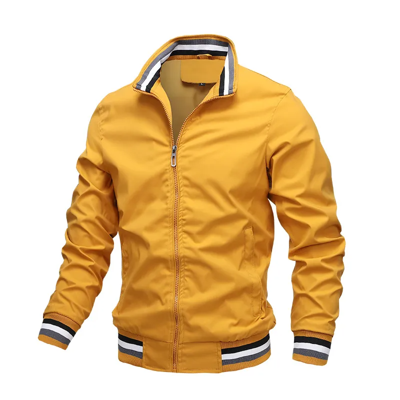 Men's Zip Up Jacket Slim Modern Cut Practical Pockets Casual