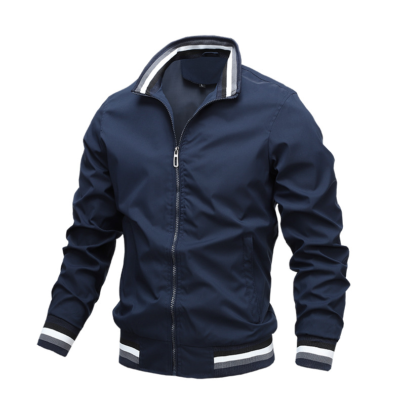 Men's Zip Up Jacket Slim Modern Cut Practical Pockets Casual