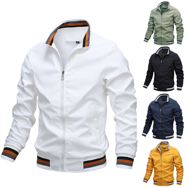 Men's Zip Up Jacket Slim Modern Cut Practical Pockets Casual