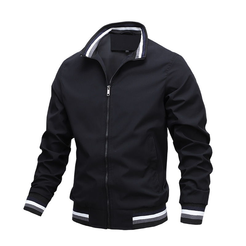 Men's Zip Up Jacket Slim Modern Cut Practical Pockets Casual