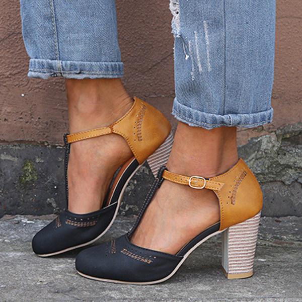 Orthopedic Shoes Wide Heel Cushioned Comfortable