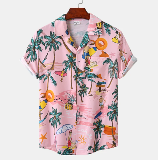 Classic Hawaiian Shirt Short Sleeve Casual Summer