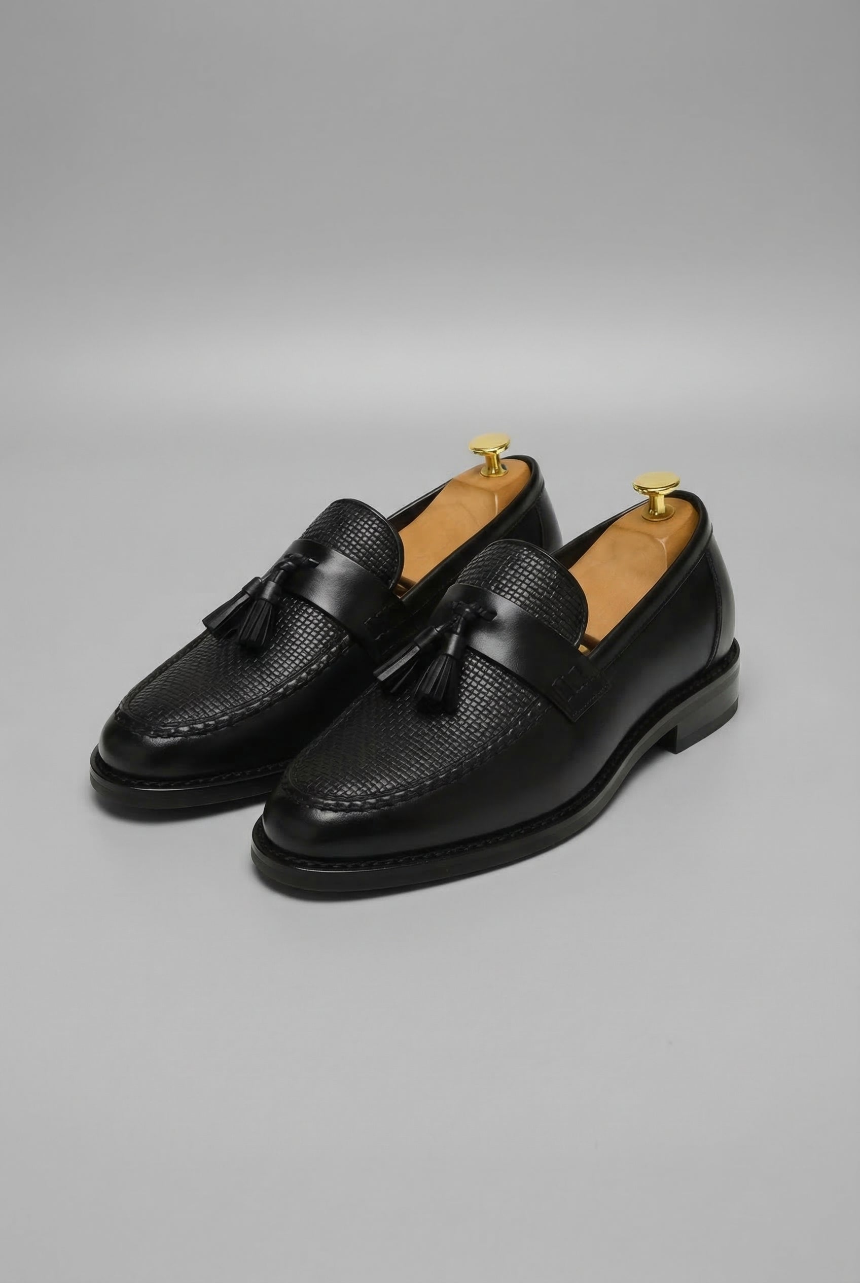 Mens Loafers Woven Tassel Slip On