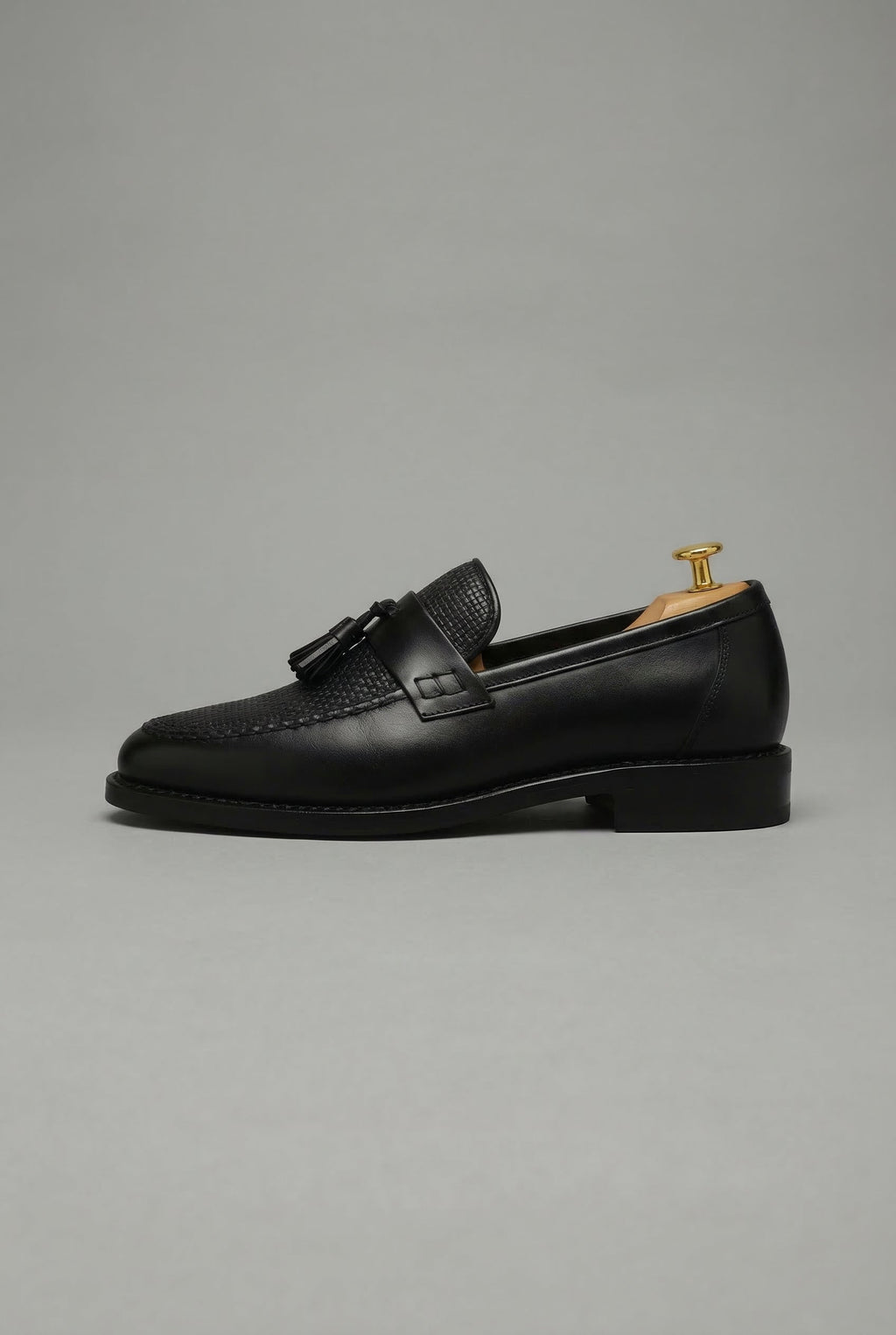 Mens Loafers Woven Tassel Slip On