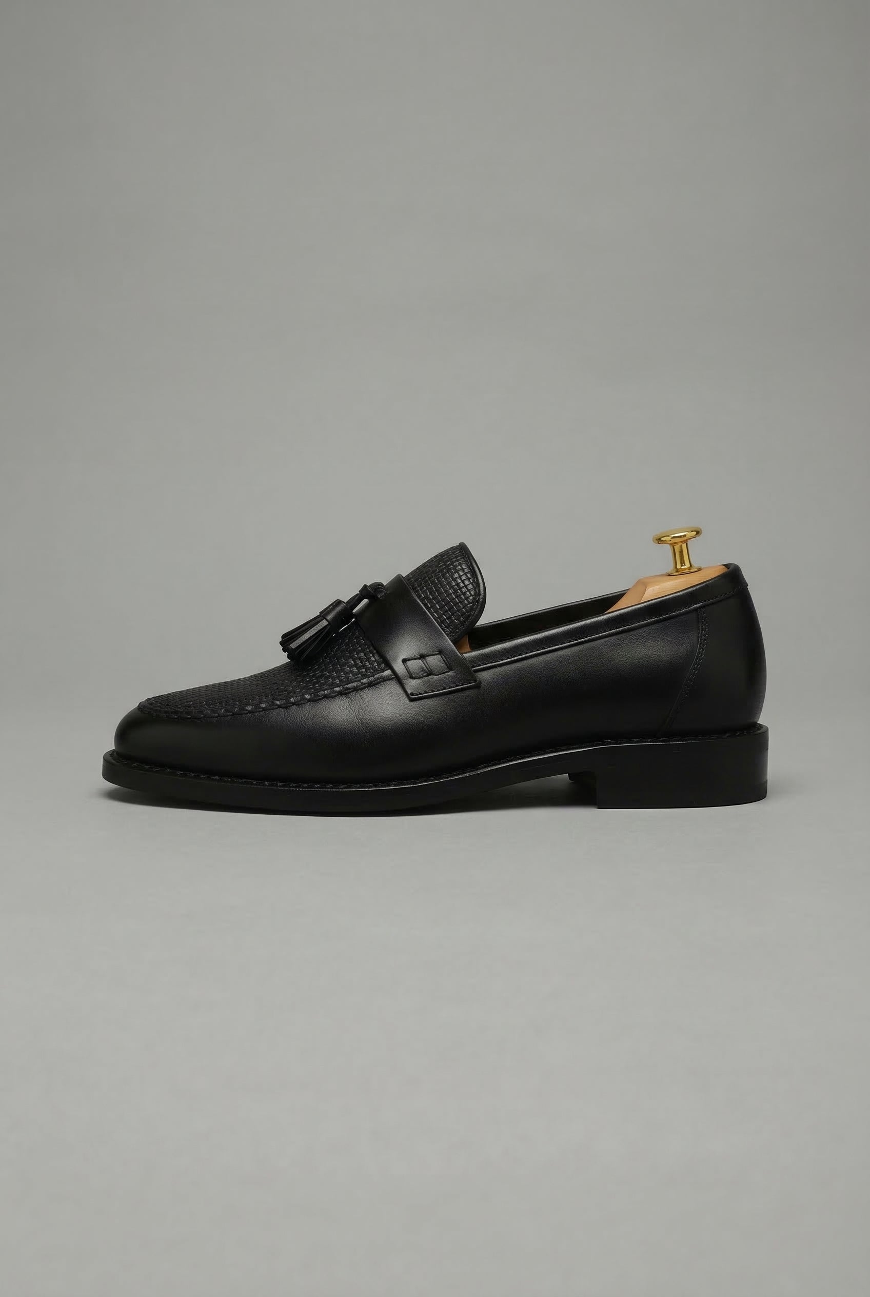 Mens Loafers Woven Tassel Slip On