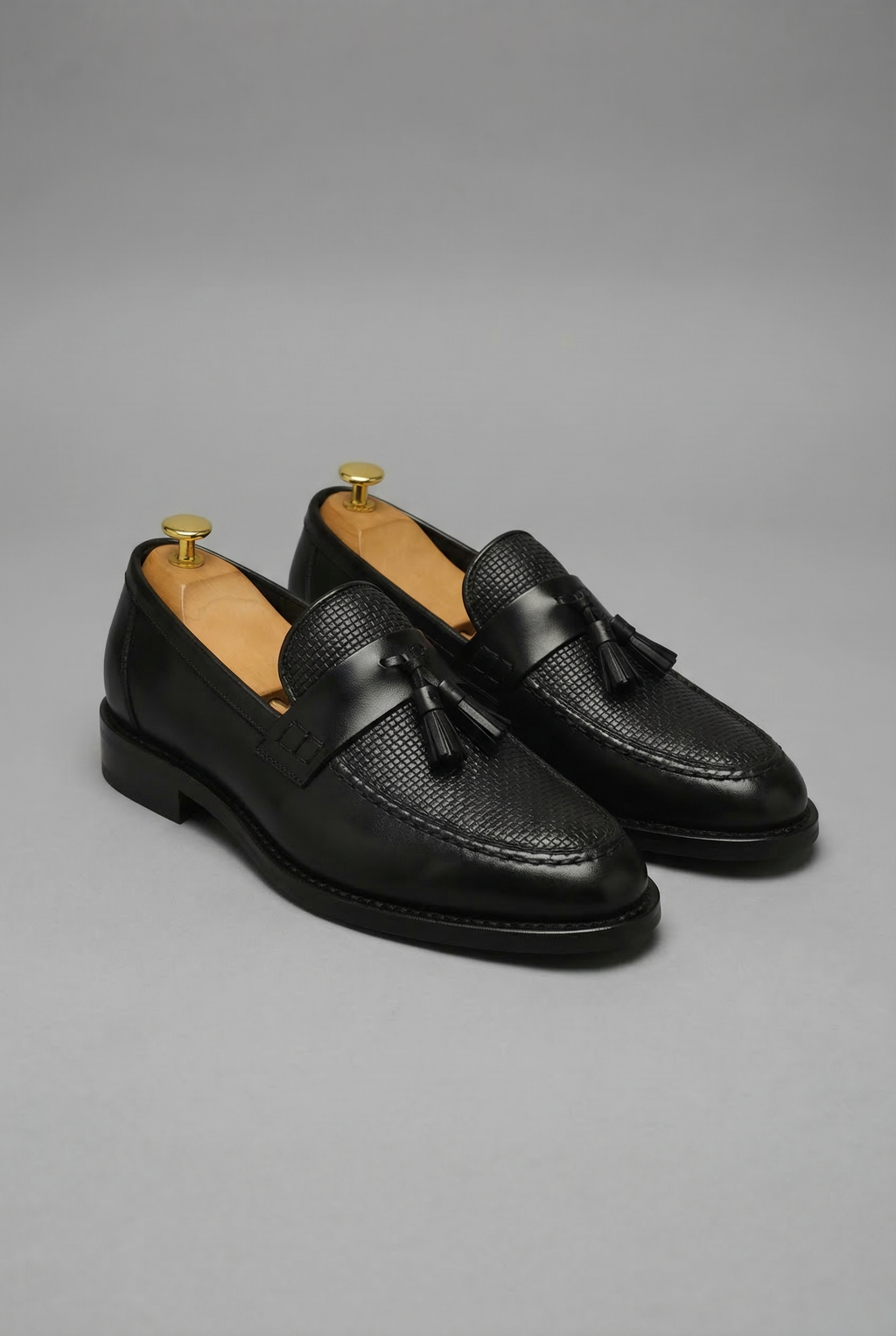 Mens Loafers Woven Tassel Slip On