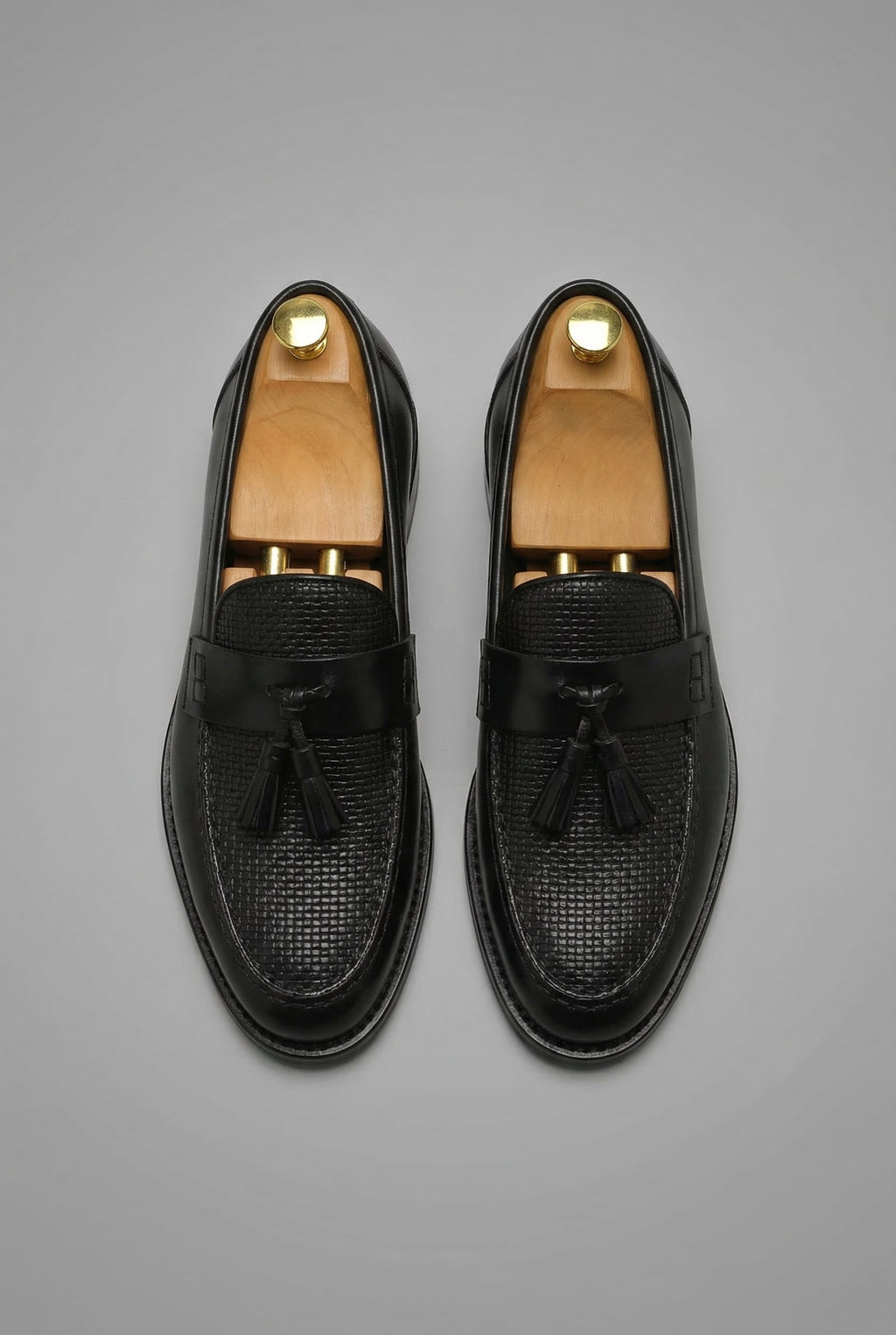 Mens Loafers Woven Tassel Slip On