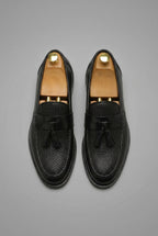 Mens Loafers Woven Tassel Slip On