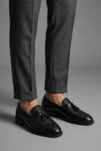 Mens Loafers Woven Tassel Slip On