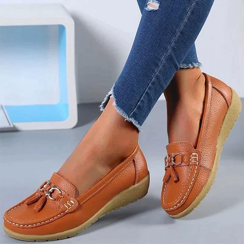 Orthopedic Leather Loafers Cushioned Everyday