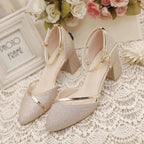 Block Heel Shoes Ankle Strap Formal Everyday