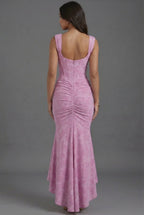 Wedding Guest Dress Corset Fishtail Floral